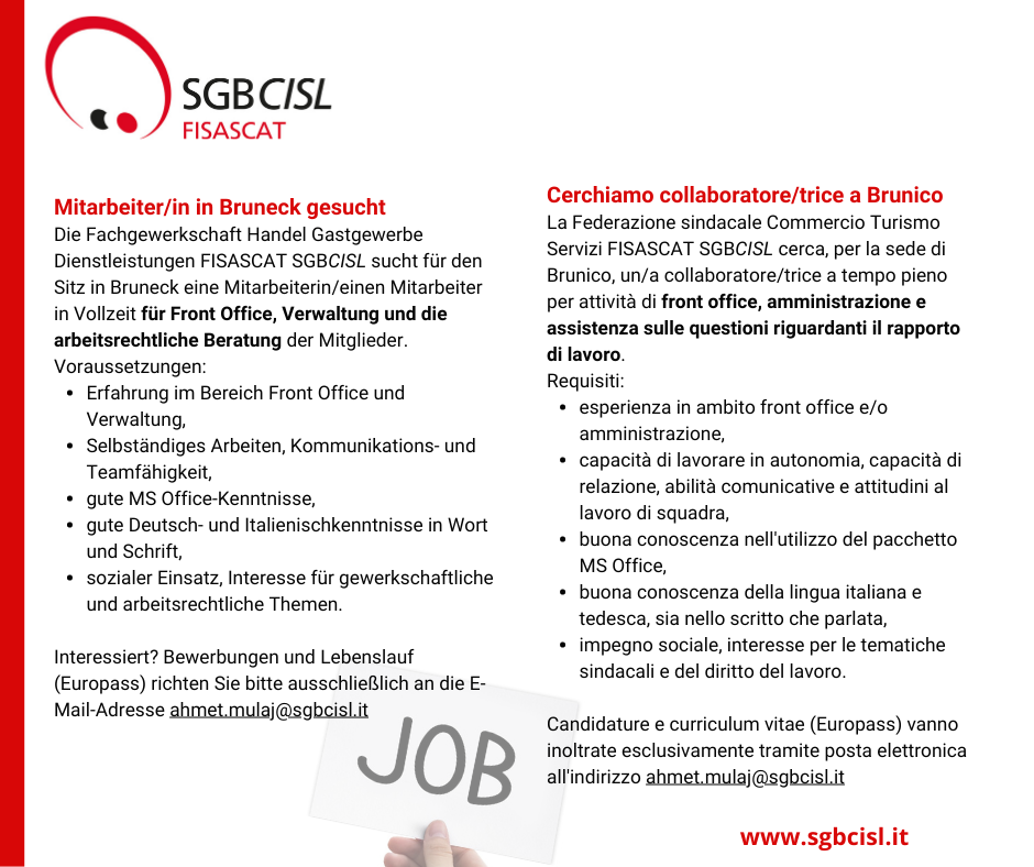 Stellenangebot Fisascat 25072023