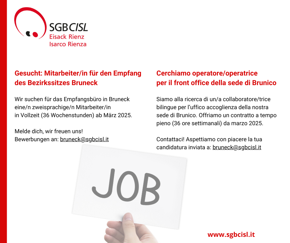 Empfang front office Bruneck_Brunico