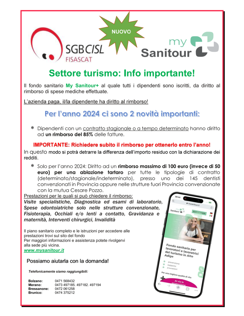 MySanitour+ due importanti novità per il 2024